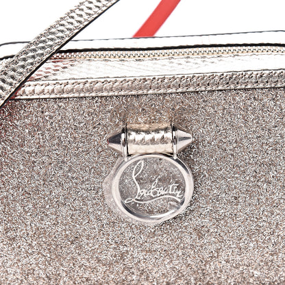 Christian Louboutin Givre Calfskin Glitter Cubiste Mini Rubylou Perle Platine 11 of 12