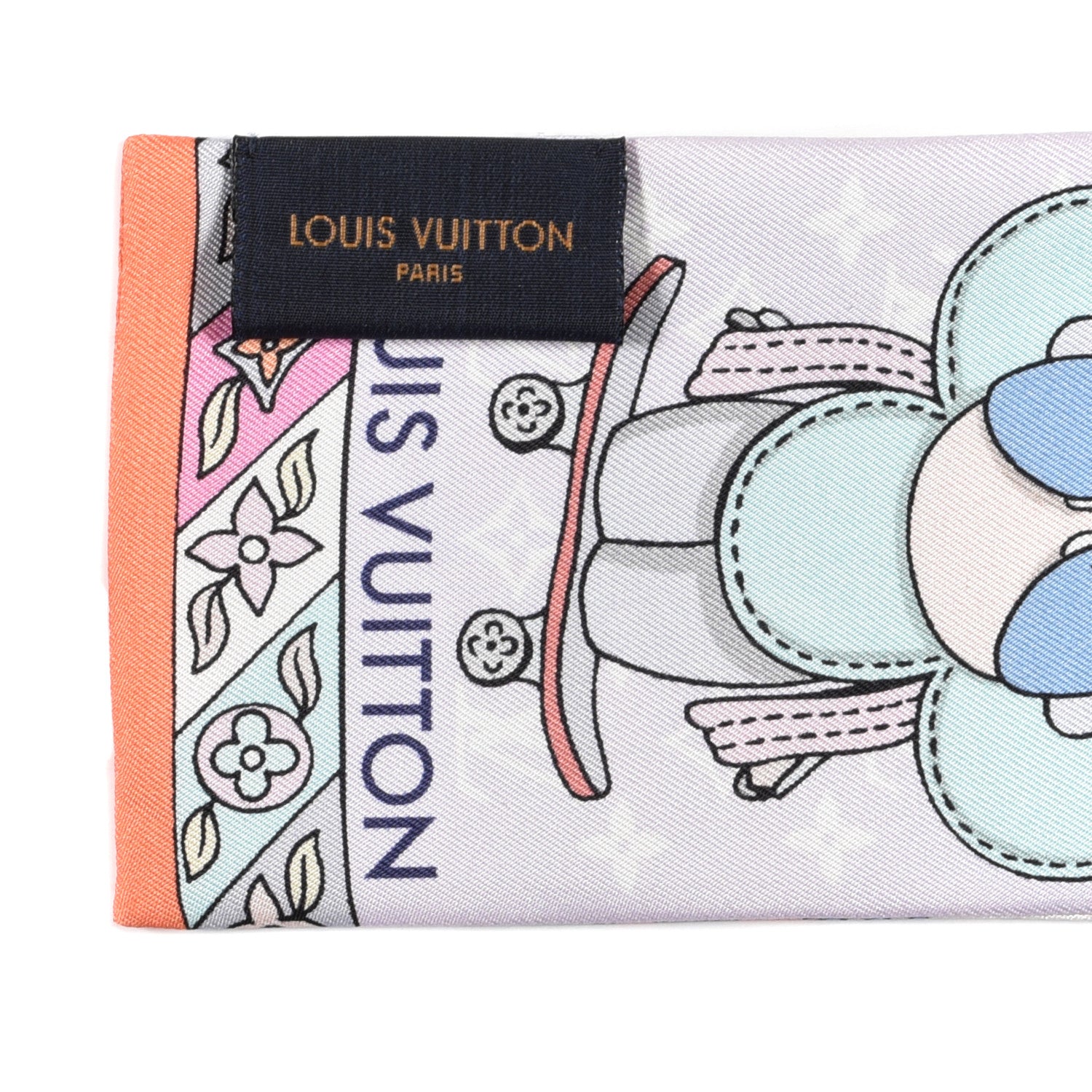 Louis Vuitton Silk Monogram Hide and Seek Bandeau Mauve 3 of 3