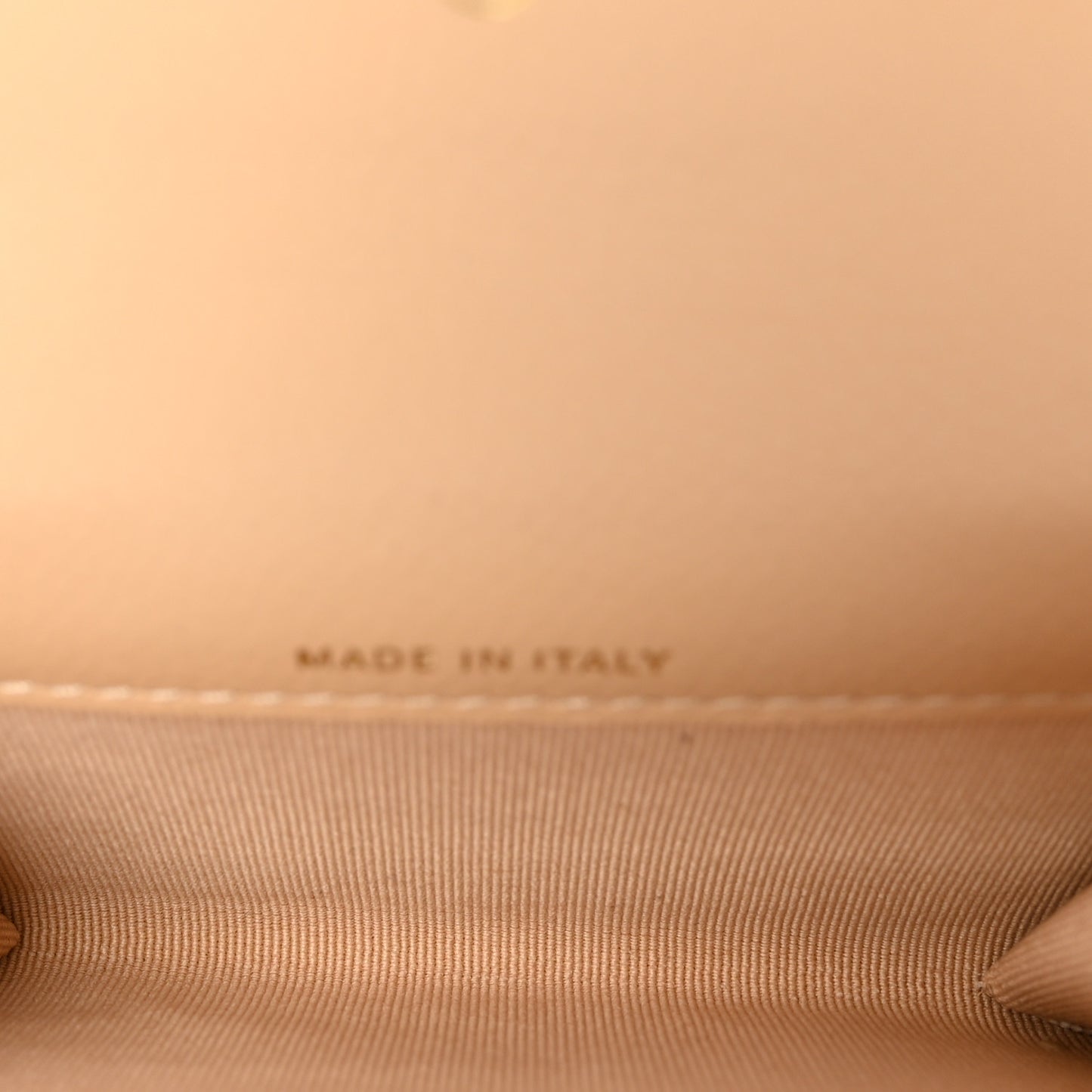 Caviar Quilted Flap Card Holder Wallet Beige