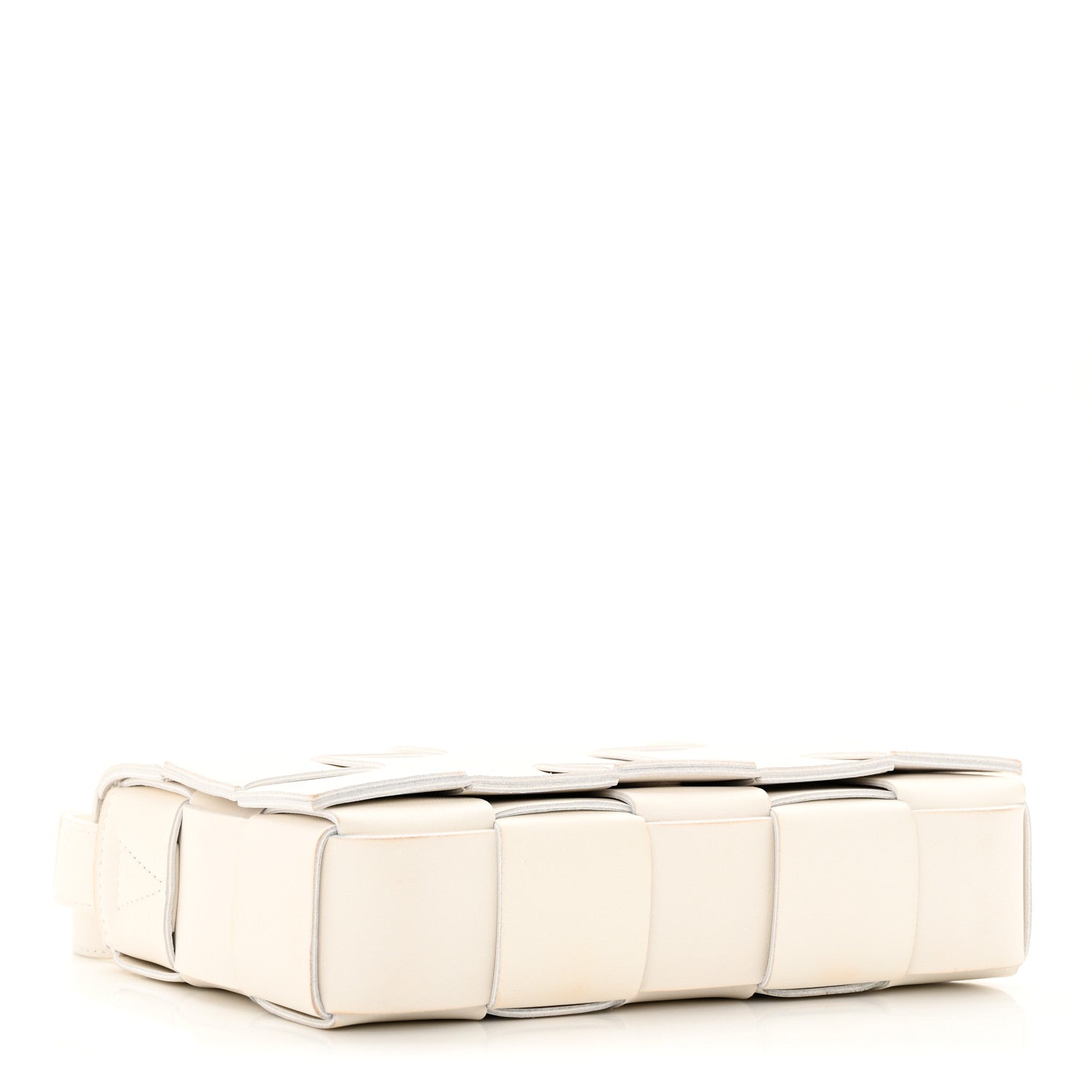 Bottega Veneta Lambskin Maxi Intrecciato Cassette Crossbody Bag White 4 of 25