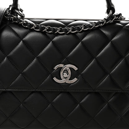 Chanel Lambskin Quilted Medium Trendy CC Flap Dual Handle Bag Black 8 of 10