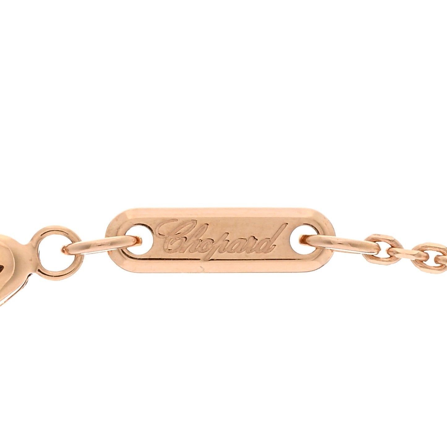 18K Rose Gold Diamond Happy Diamonds Icons Heart Pendant Necklace