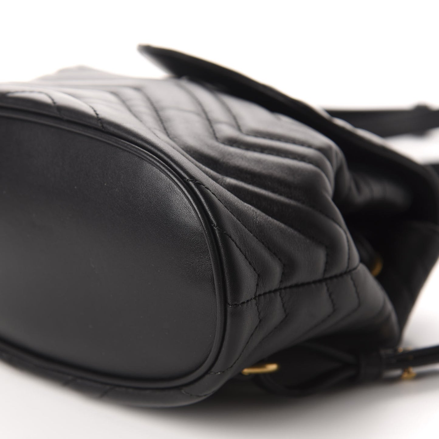 Calfskin Matelasse GG Marmont Flap Backpack Black