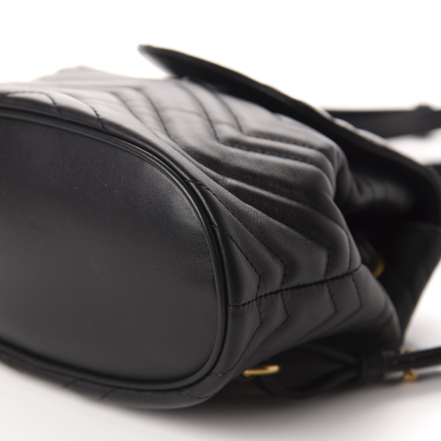 Gucci Calfskin Matelasse GG Marmont Flap Backpack Black 6 of 9