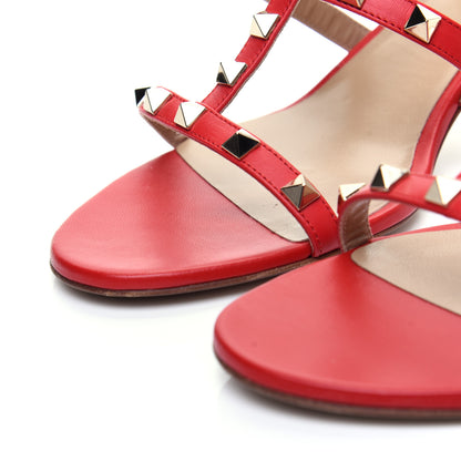Valentino Garavani Calfskin Rockstud 60mm Caged Slide Sandals 41 Rosso Valentino 6 of 13