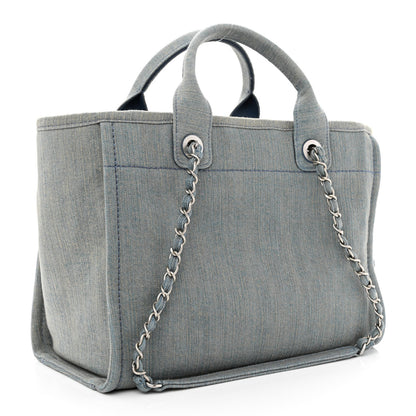 Chanel Denim Small Deauville Tote Light Blue 4 of 13
