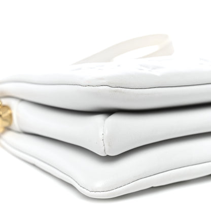 Louis Vuitton Lambskin Embossed Monogram Coussin BB White 7 of 8