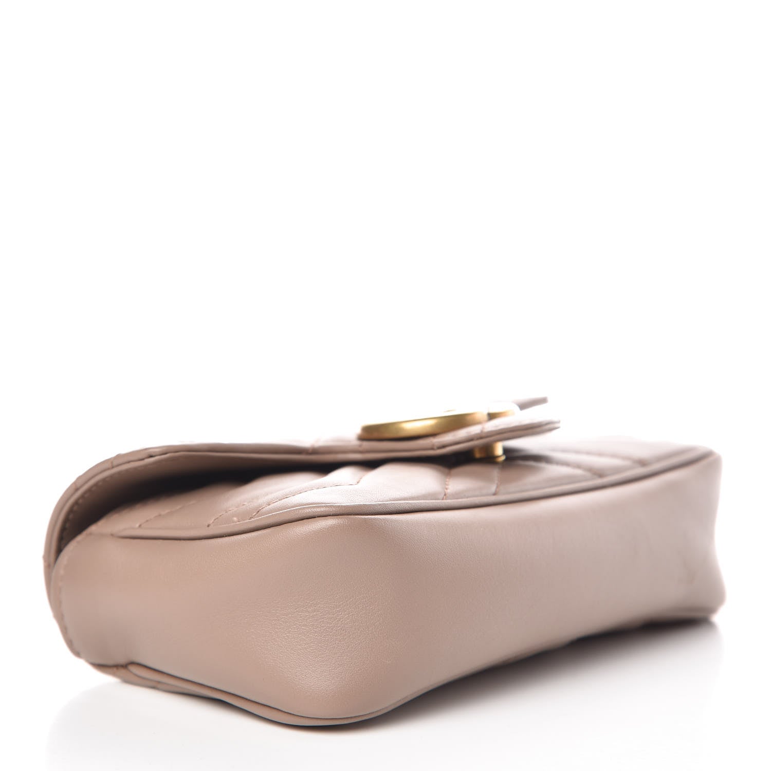 Gucci Calfskin Matelasse Super Mini GG Marmont Shoulder Bag Porcelain Rose 4 of 12