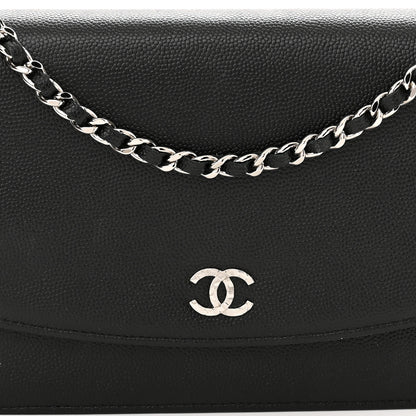 Chanel Caviar Sevruga Wallet On Chain WOC Black 9 of 15