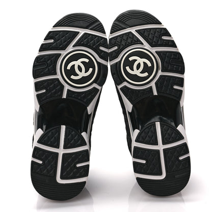 Chanel Suede Calfskin Printed CC Sneakers 36 Black 5 of 7