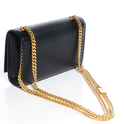 Saint Laurent Grain De Poudre Small Classic Monogram Satchel Black 4 of 21