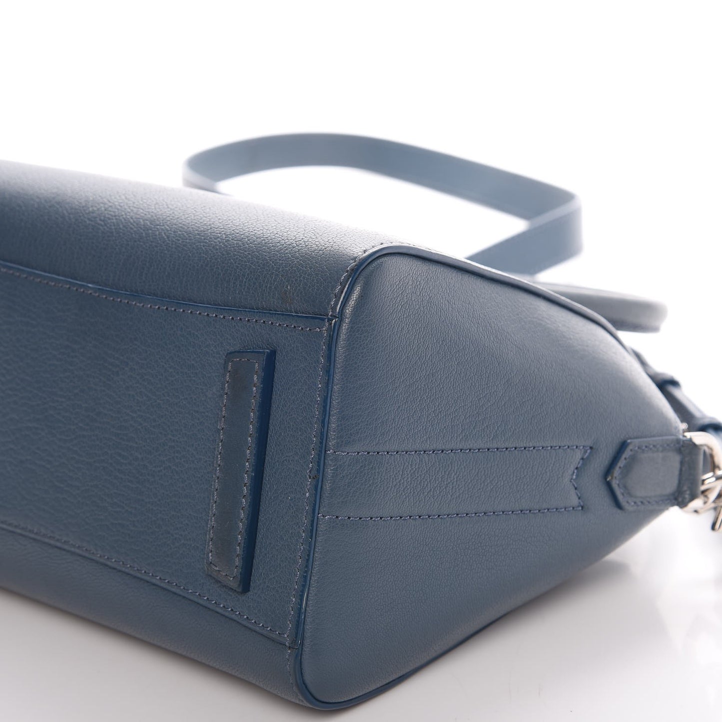 Sugar Goatskin Mini Antigona Mineral Blue