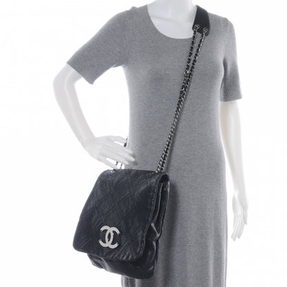 Chanel Leather Diamond Stitch Large Messenger Black 2 of 7