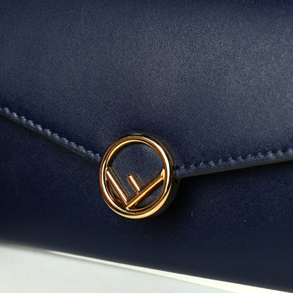 Fendi Vitello Liberty Lucido F is Fendi Continental Envelope Wallet On Chain Blueberry 6 of 6