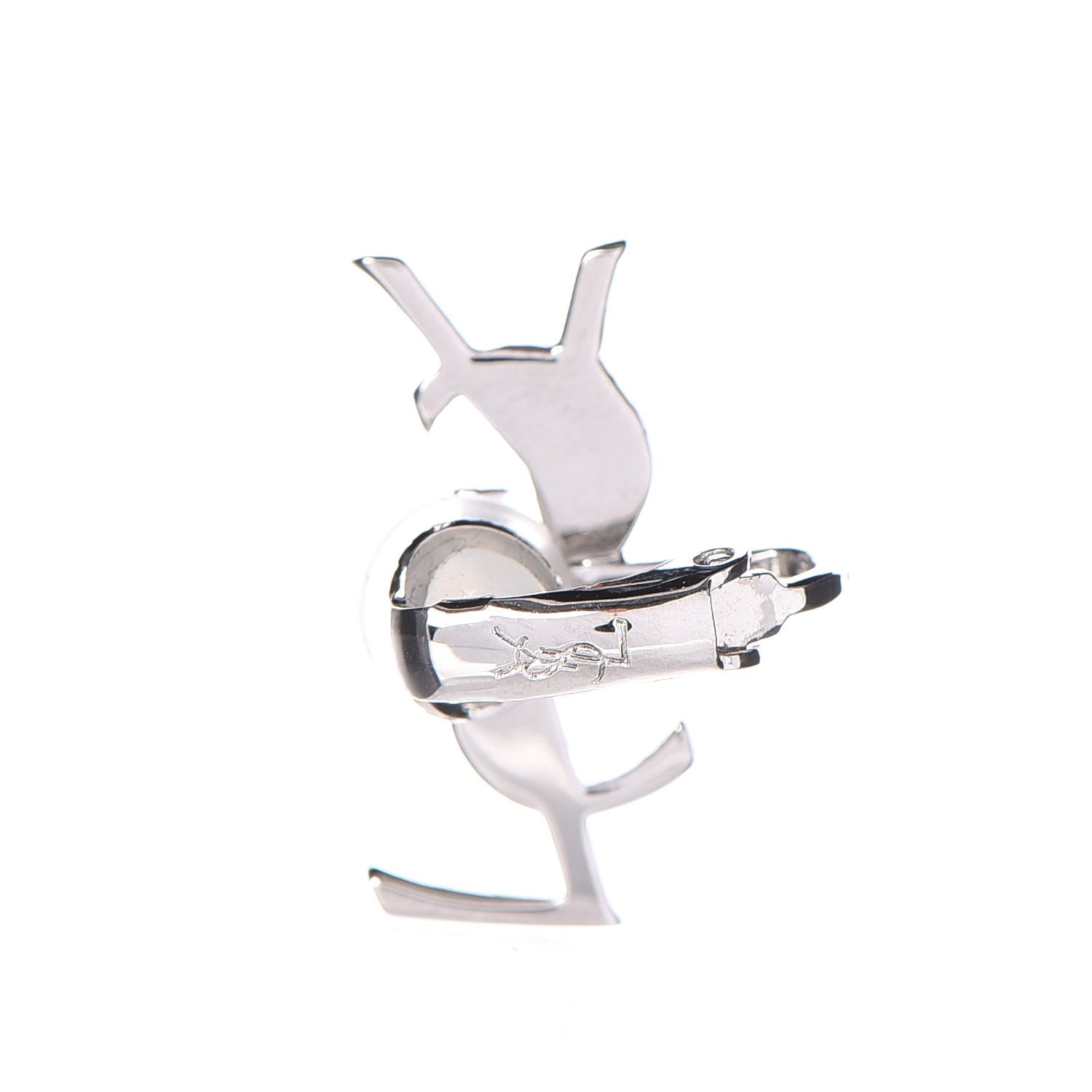 Saint Laurent Crystal Ear Cuff Earring Set Gold Silver 4 of 5