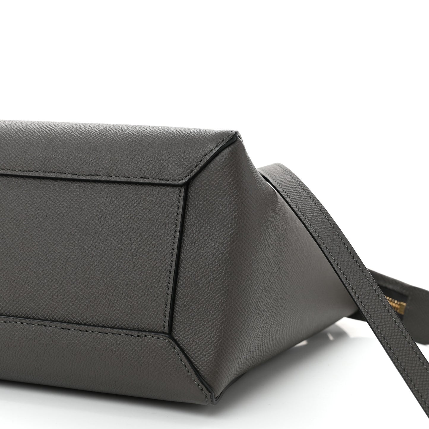Grained Calfskin Micro Belt Bag Grey