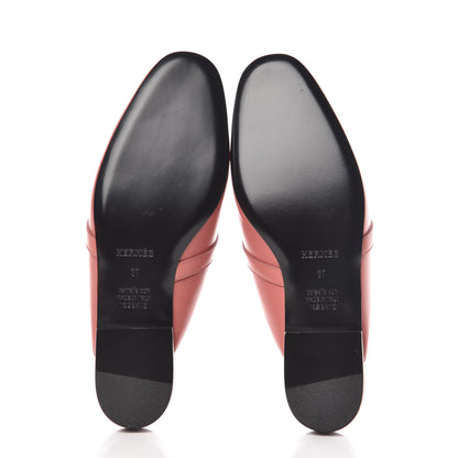 Hermes Calfskin Oz Mules 37 Rouge Blush 5 of 8