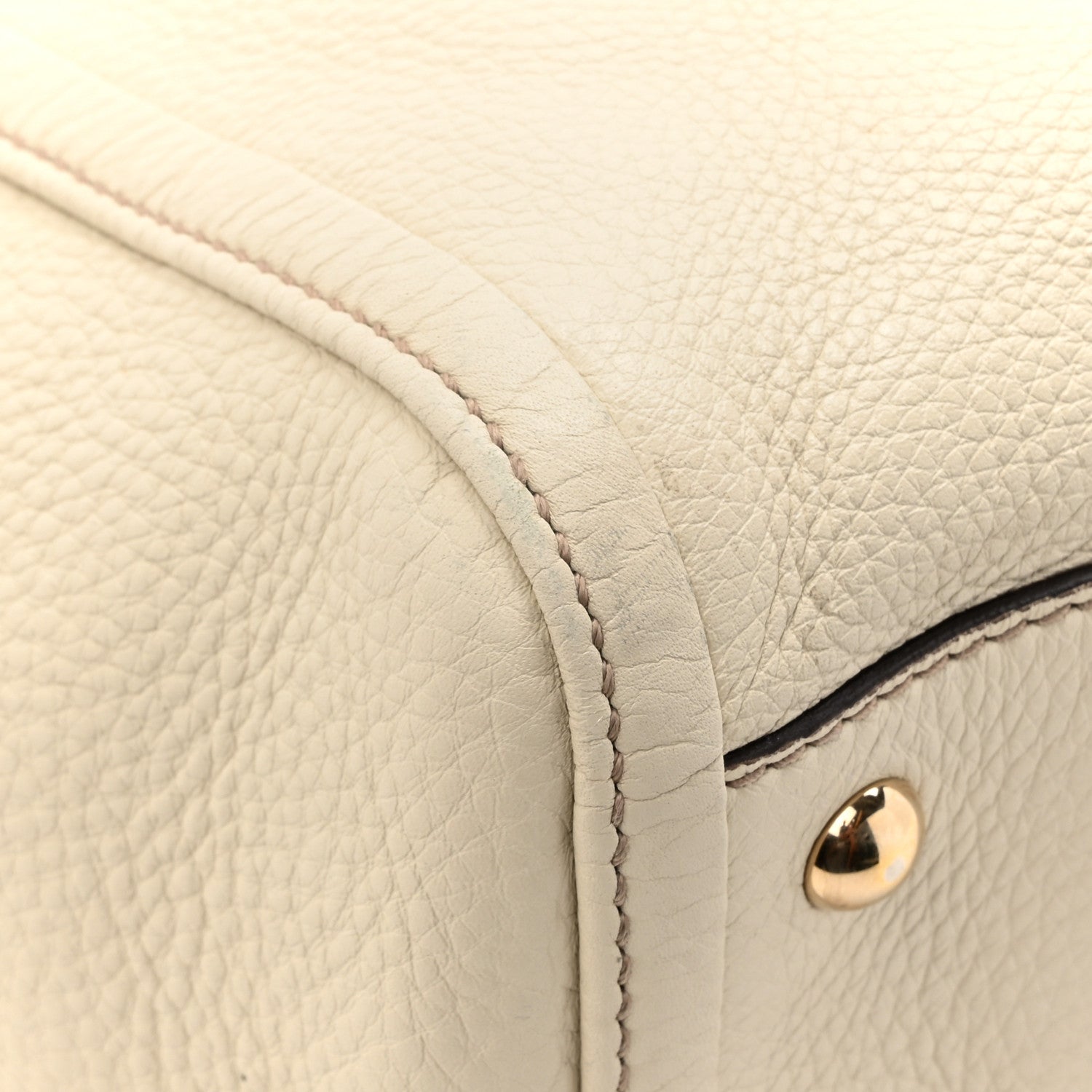 Gucci Pebbled Calfskin Small Soho Top Handle Bag Off White 11 of 15