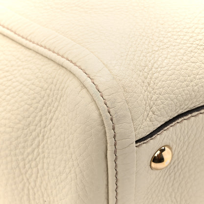 Gucci Pebbled Calfskin Small Soho Top Handle Bag Off White 11 of 15