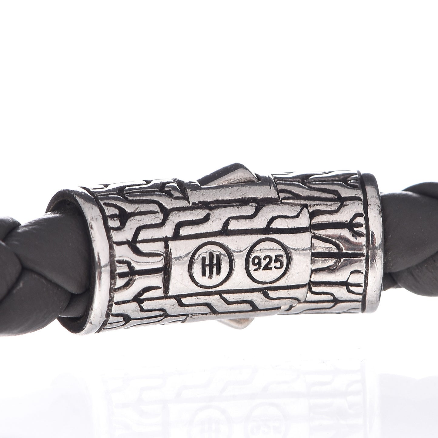 Sterling Silver Clafskin Classic Chain Woven Bracelet Grey