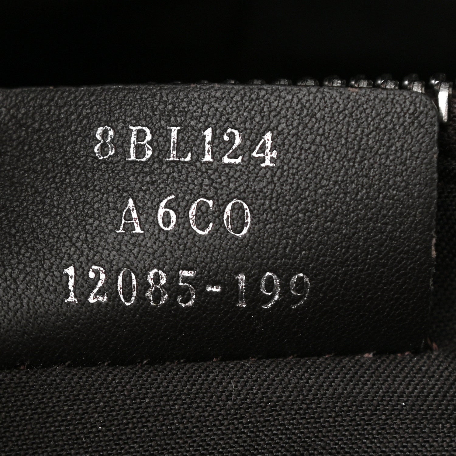 Fendi Vitello Dolce Bi-Color FF 1974 Embossed Medium By The Way Boston Bag Maya Black 7 of 11