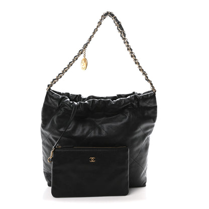 Chanel Shiny Caviar Quilted Small Chanel 22 Black 3 of 11