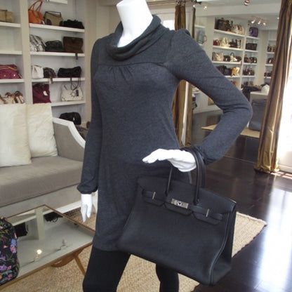 Hermes Clemence BIRKIN 35 Black 2 of 13
