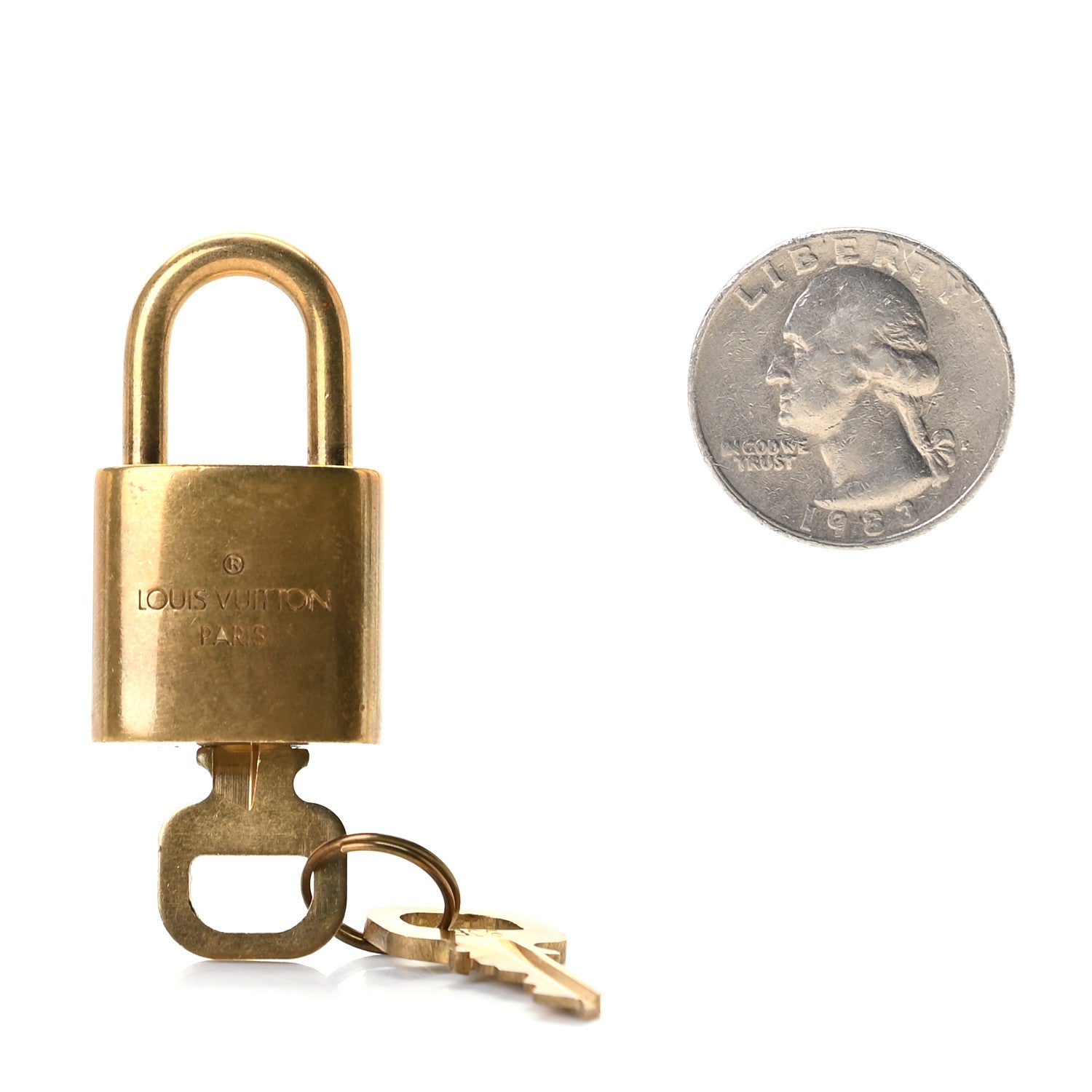 Louis Vuitton Brass Lock and 2 Keys Set #306 5 of 8