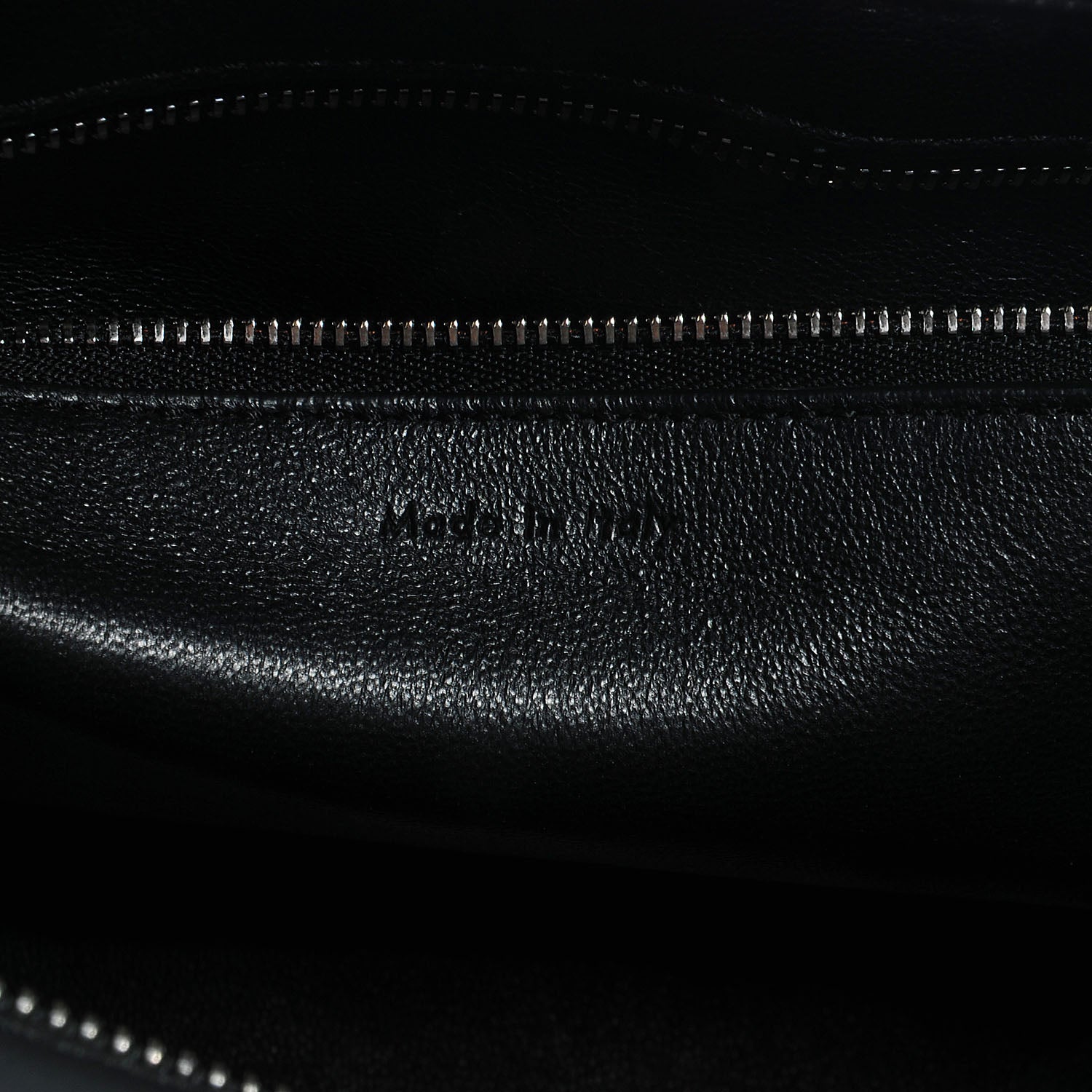 Celine Textured Calfskin Small Bi-Color Edge Shoulder Bag Black Cream 6 of 9