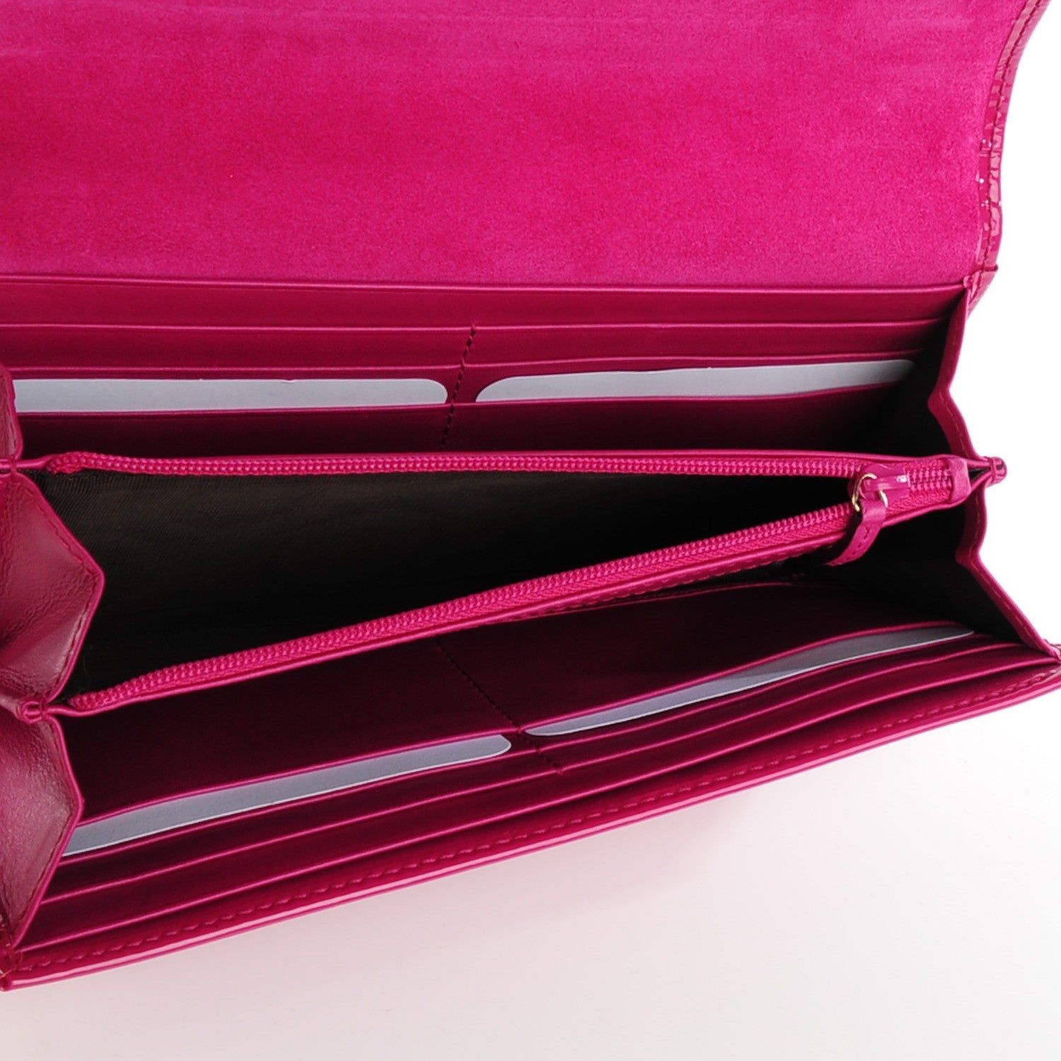 Gucci Patent Microguccissima Nice Wallet Bright Bouganville 5 of 7