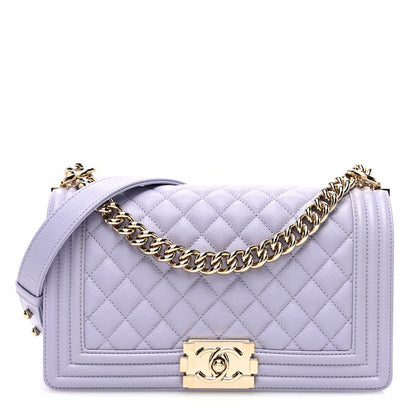 Chanel Caviar Quilted Medium Boy Flap Light Purple 1 of 10