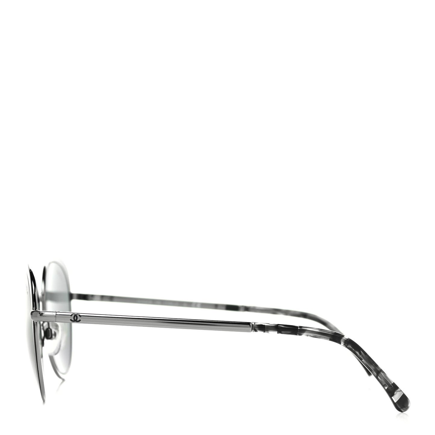Round Spring Sunglasses 4206 Black Silver