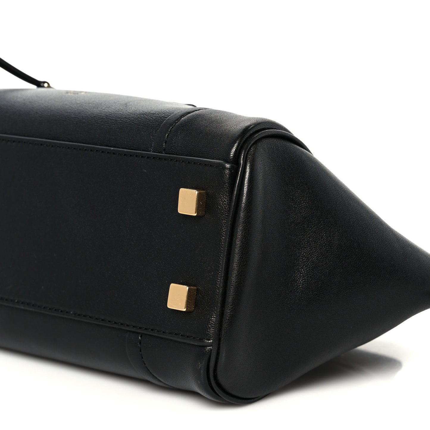 Supple Shiny Lambskin Little New Luggage Black