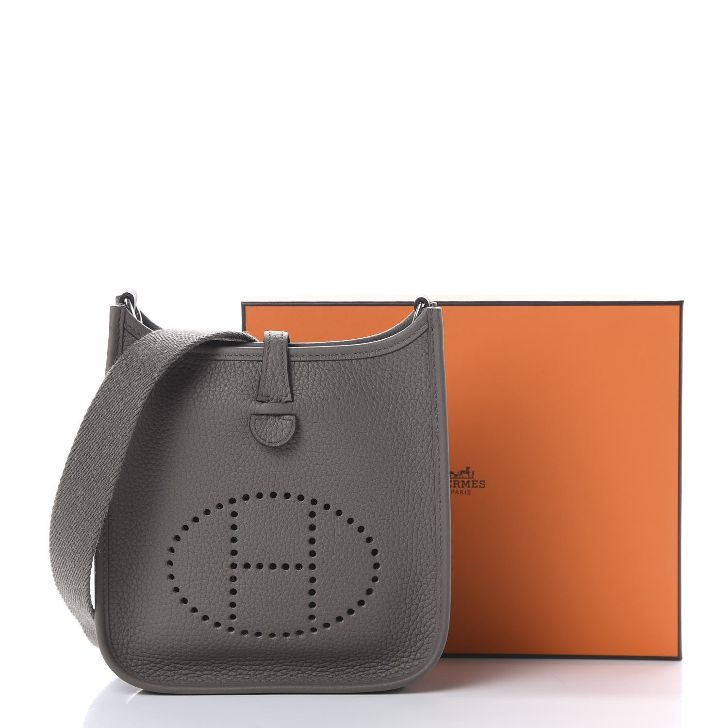 Hermes Taurillon Clemence Evelyne TPM Etain 10 of 10