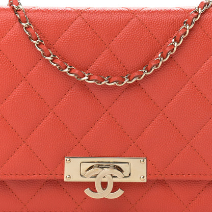 Chanel Caviar Quilted Golden Class Wallet On Chain WOC Red 11 of 12