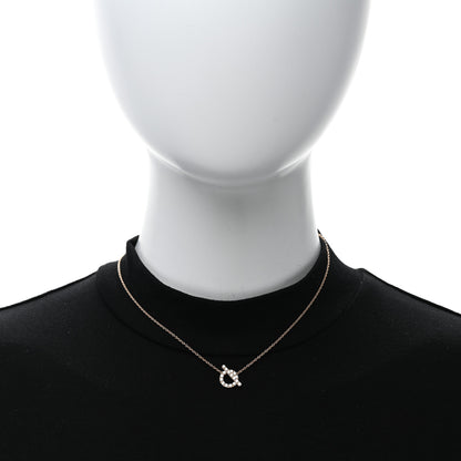 Hermes 18K Rose Gold Diamond Finesse Pendant Necklace 3 of 6