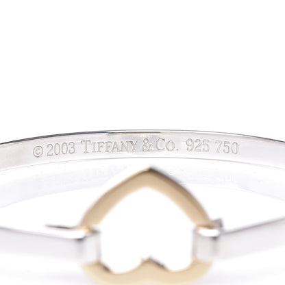 Tiffany Sterling Silver 18K Yellow Gold Heart Buckle Bracelet 4 of 4