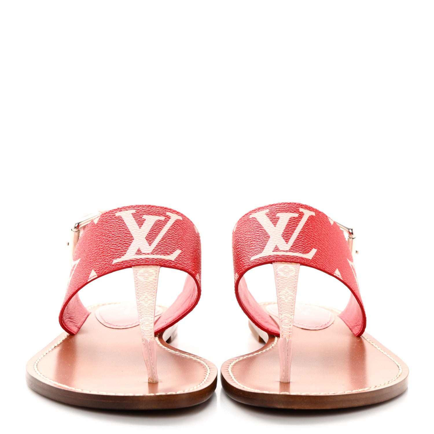 Louis Vuitton Monogram Giant Sandals 38.5 Rouge 2 of 25