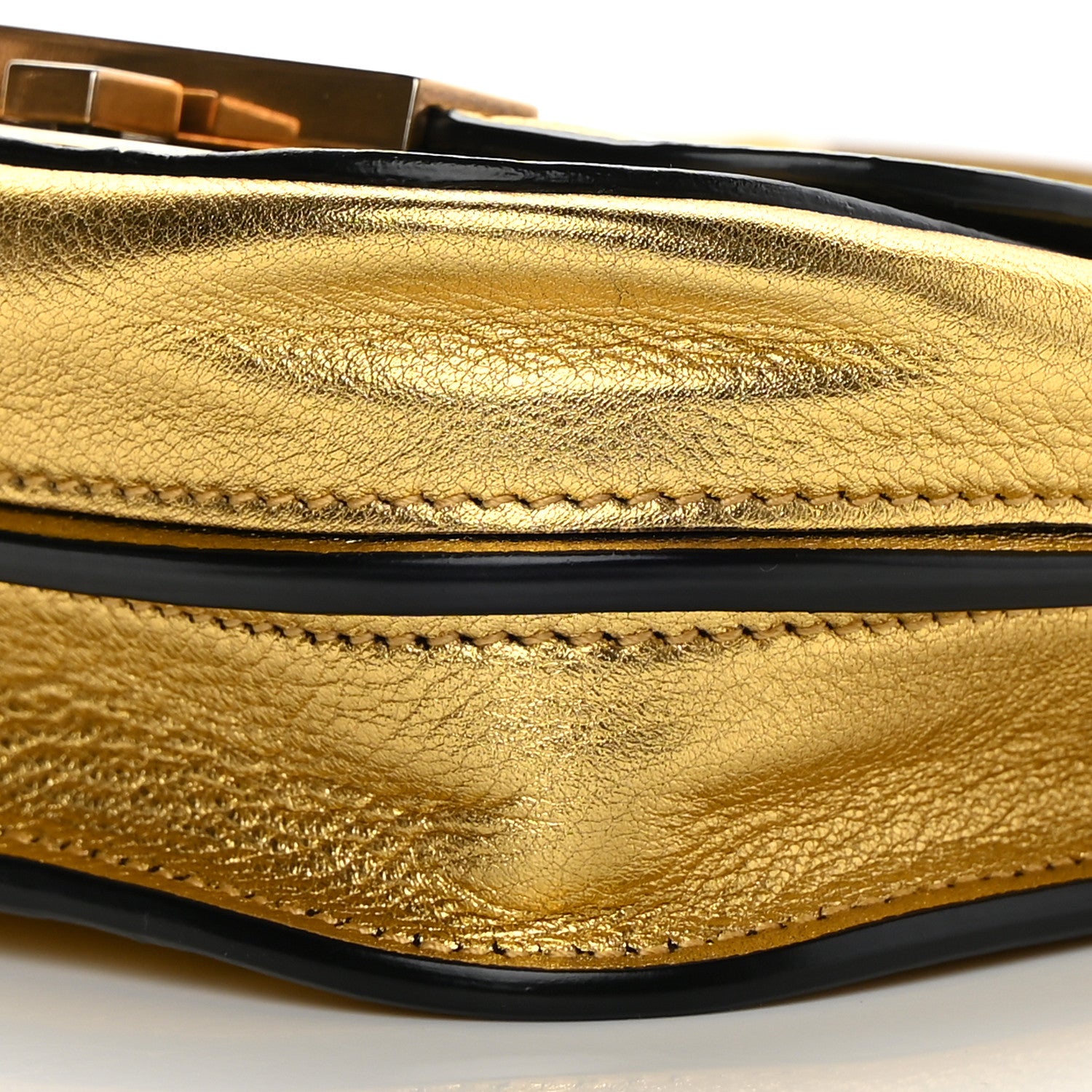 Saint Laurent Metallic Grained Calfskin Mini Betty Satchel Gold 10 of 13