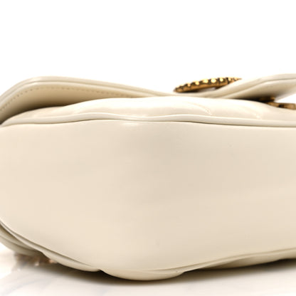 Gucci Nappa Matelasse Double G Studs Small Torchon GG Marmont Shoulder Bag Mystic White 9 of 10