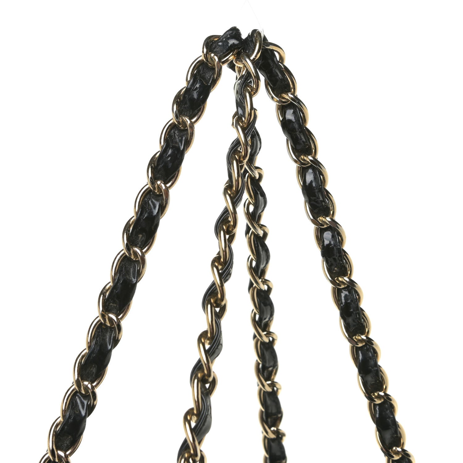 Chanel Patent Chocolate Bar CC Tote Black 20 of 23