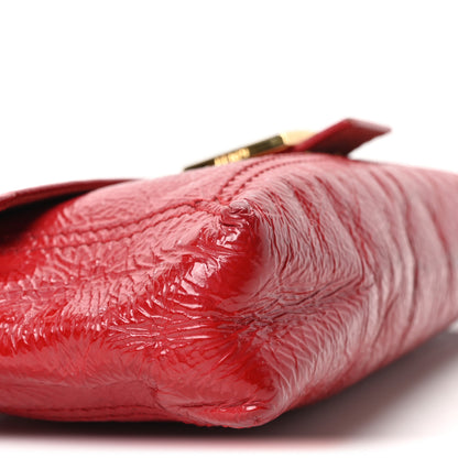 Fendi Vitello Naplak Medium Convertible Baguette Rosso 9 of 10