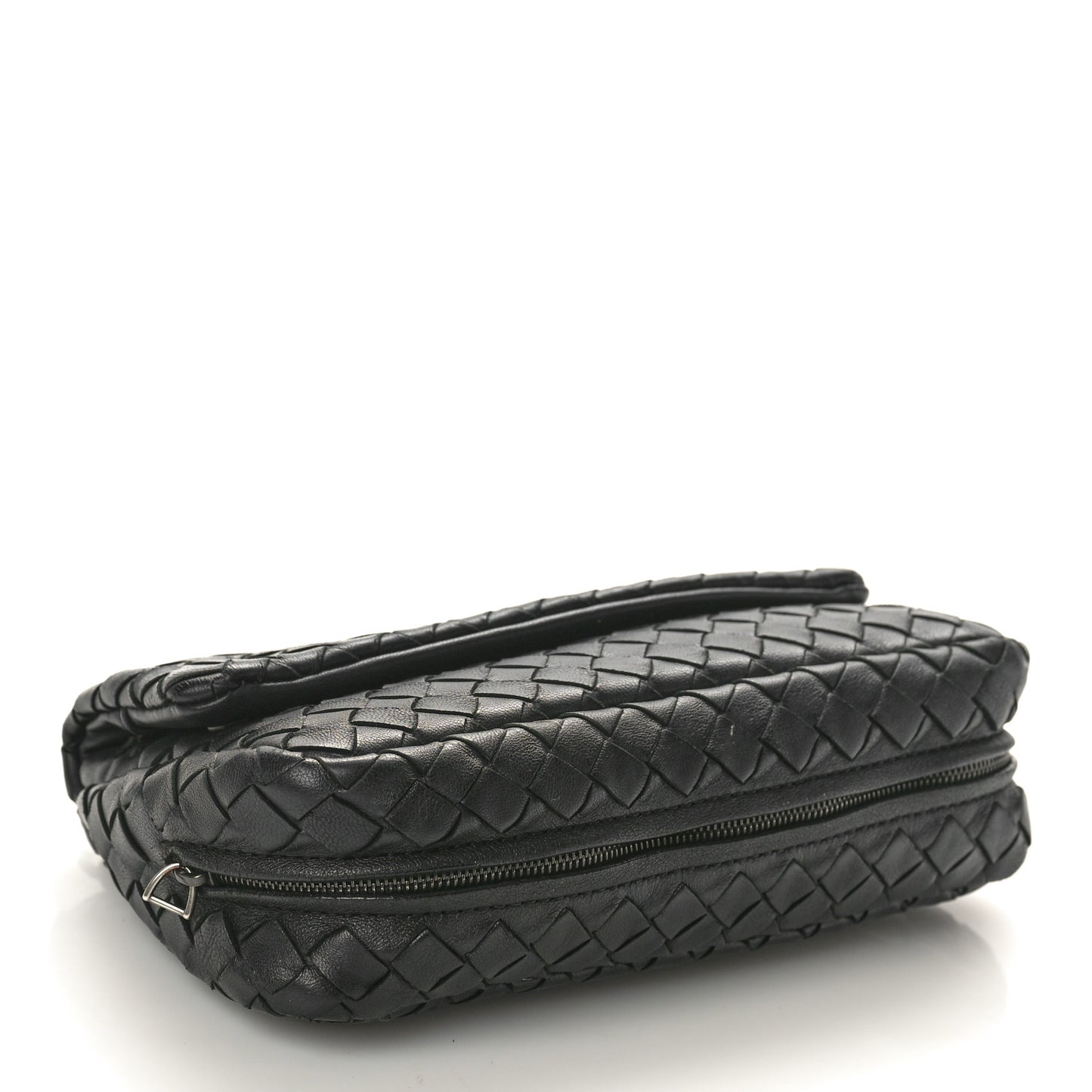 Nappa Intrecciato Mini Chain Messenger Black