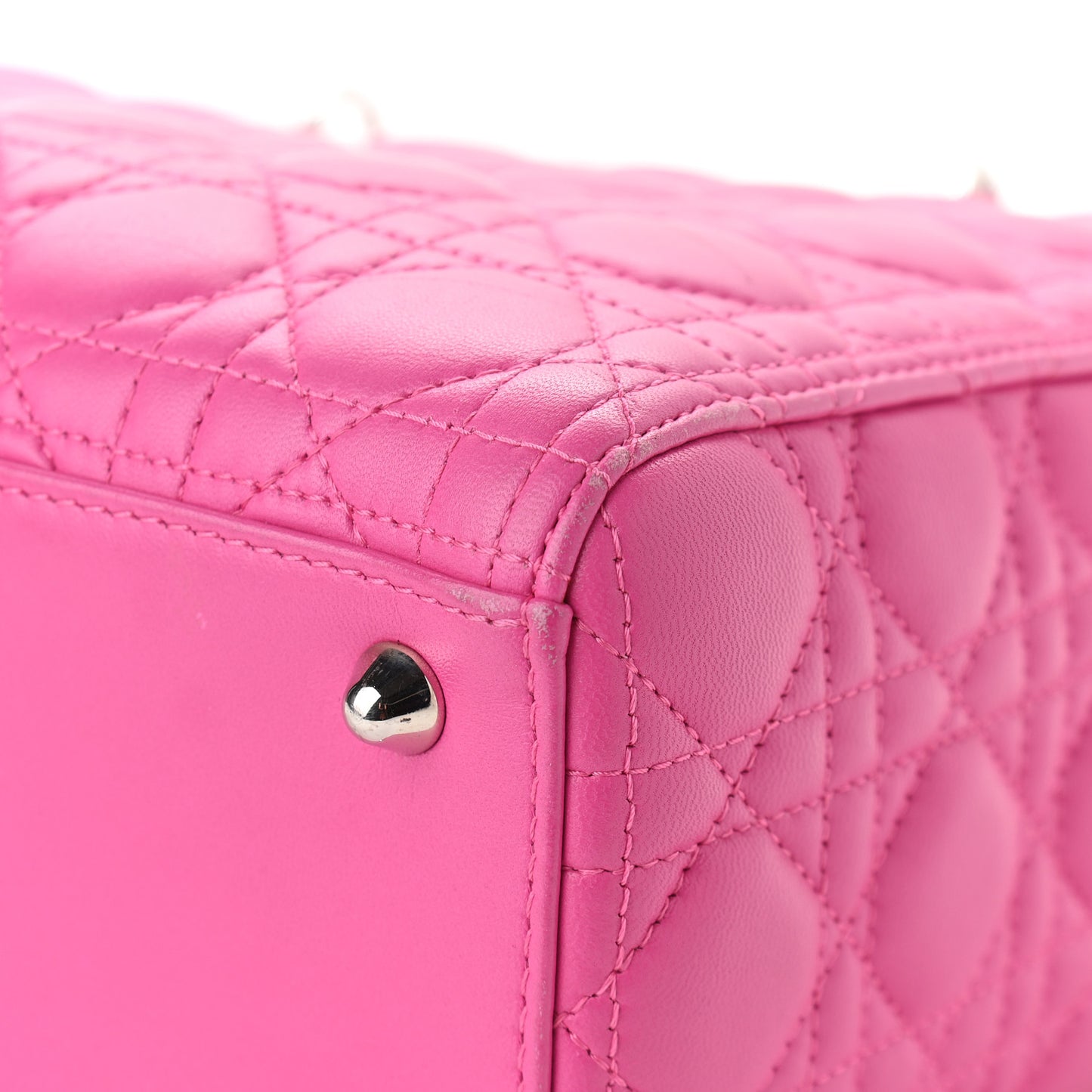 Lambskin Cannage Large Lady Dior Pink