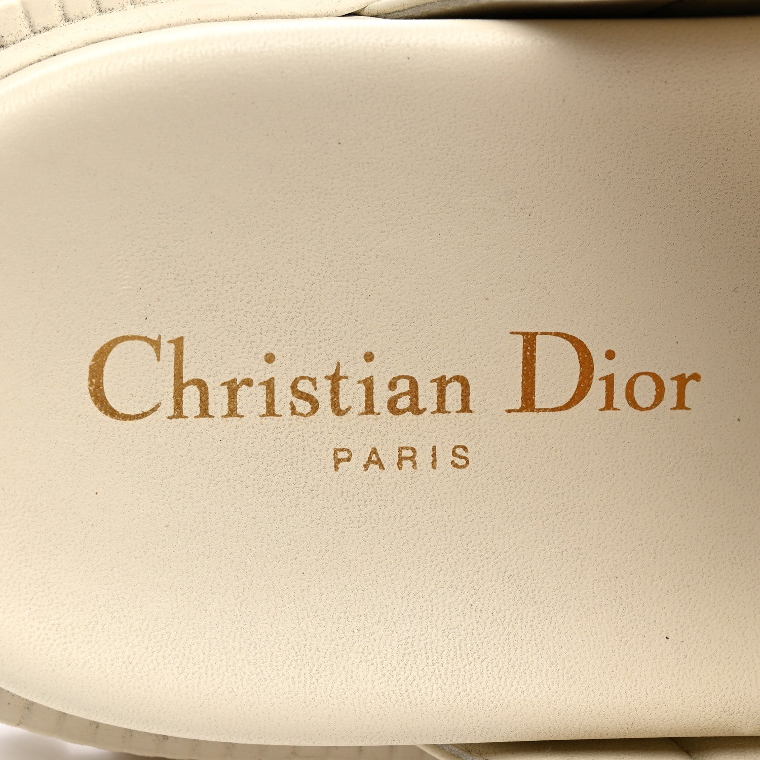 Christian Dior Lambskin Dioract 10mm Slide Sandals 37.5 Off White 7 of 11