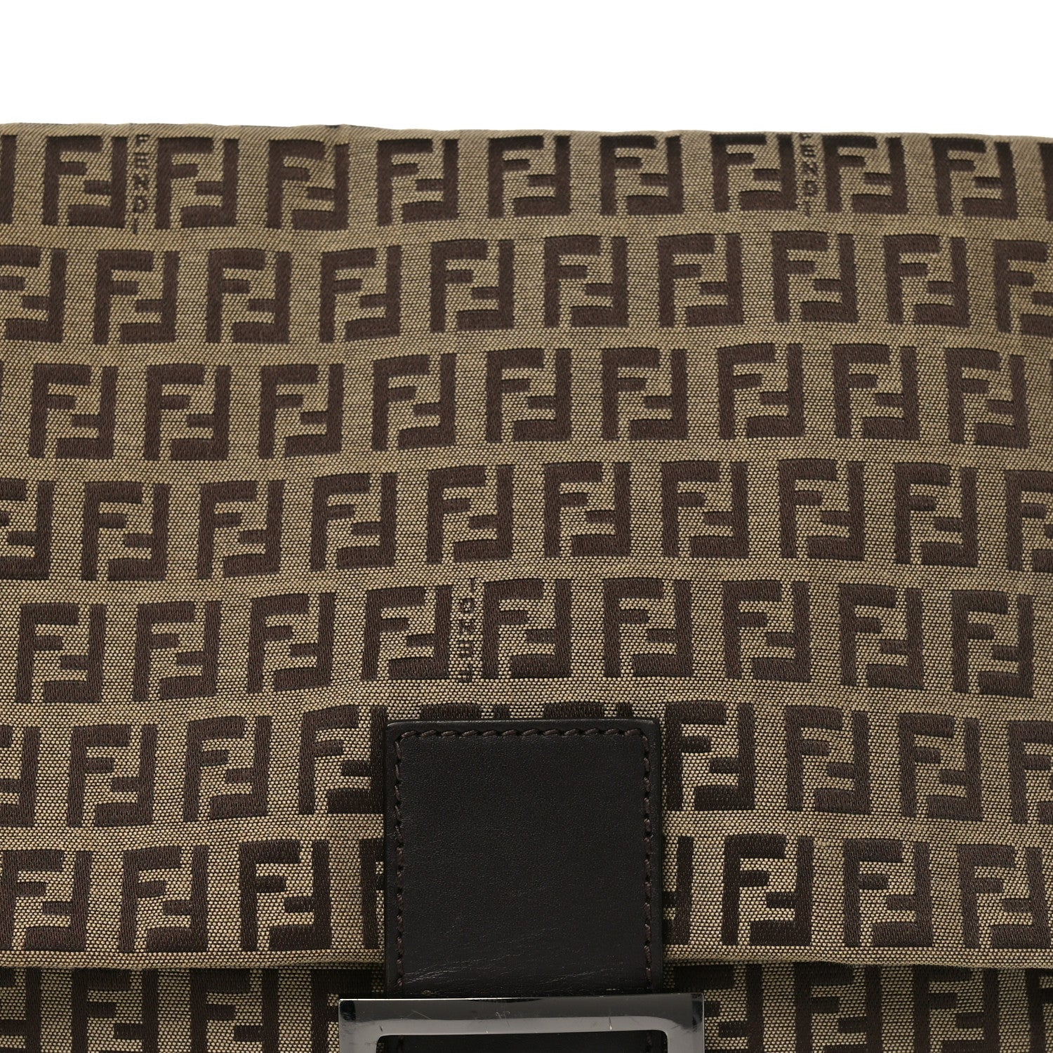 Fendi Zucchino Vitello Mama Baguette Testa di Moro Beige 8 of 10
