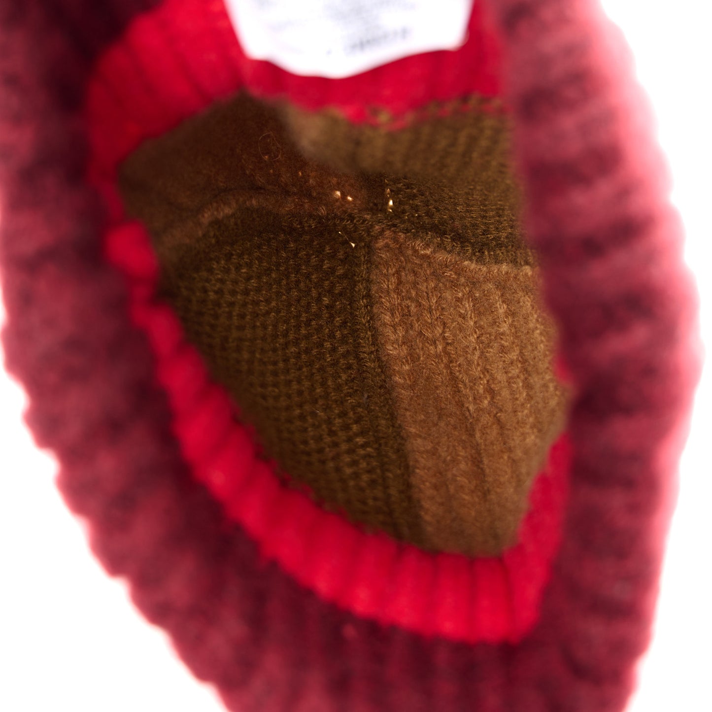 Cashmere Detroit Beanie Hat S Beige Bordeaux