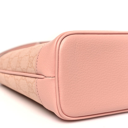 Gucci GG Supreme Monogram Textured Dollar Calfskin Mini Ophidia Shoulder Tote Bag Rose Pink 10 of 11