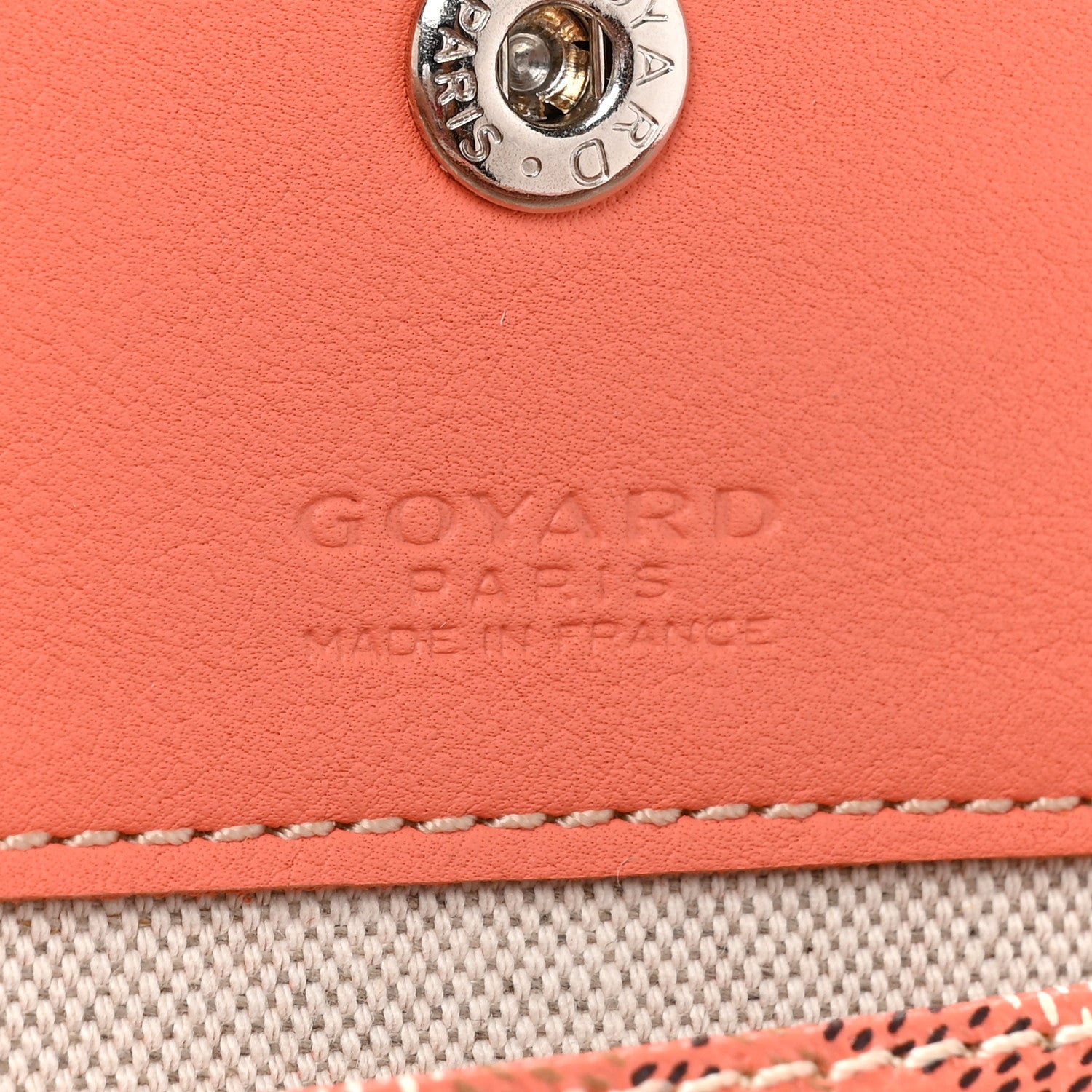 Goyard Goyardine Embroidered Seahorse Reversible Anjou PM Coral 8 of 11