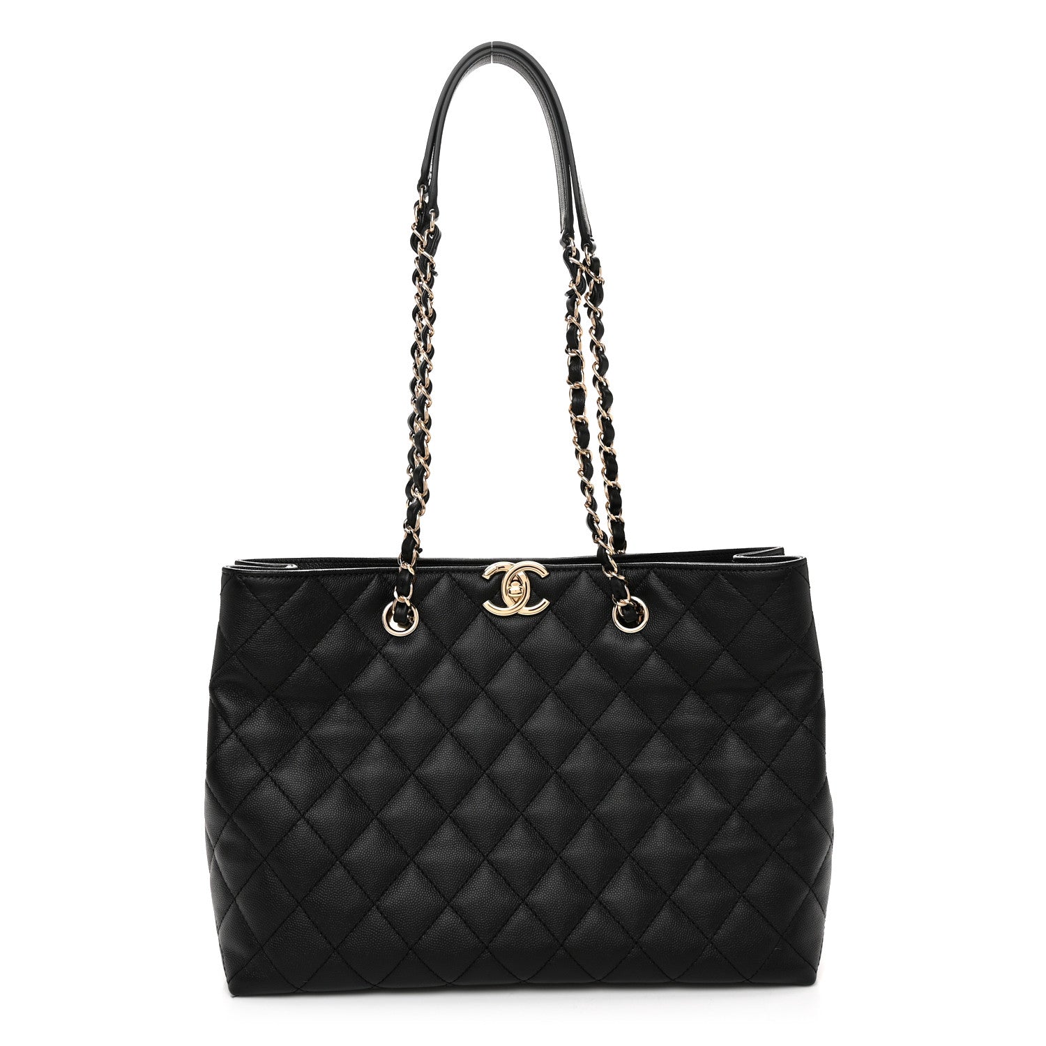 Chanel Caviar Quilted Small Shopping Tote Black 1 of 12